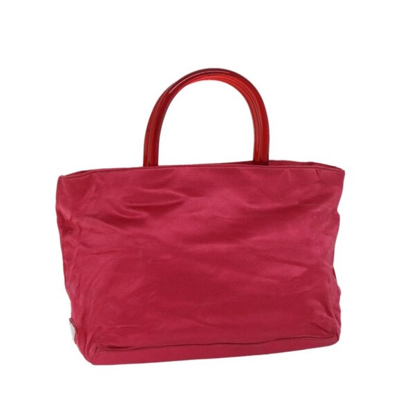 PRADA Hand Bag Satin Red Auth 69745 - Picture 1 of 14